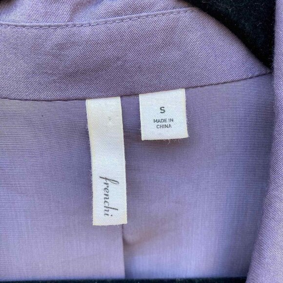 Frenchi Open Front Blazer Cardigan Womens Small Lavender Lightweight Rayon - Picture 3 of 5